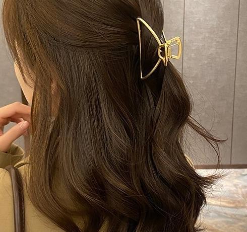 Korean ins metal hair clip female internet celebrity 2024 new trendy back of the head hair clip hair accessory shark clip