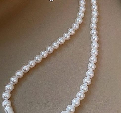 Light Luxury Australian White Pearl Bamboo Necklace for Women - Summer 2025 New Trend, Niche Exquisite High-End Chain