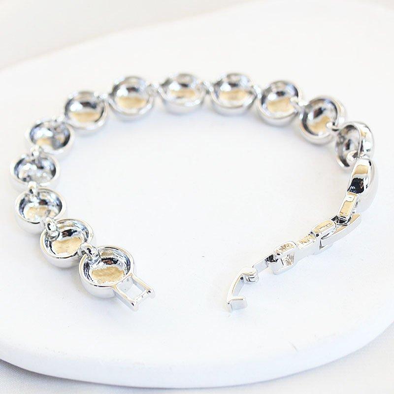 Authentic European and American style geometric circular frosted simple and versatile temperament bracelet 2024 new women's bracelet trend