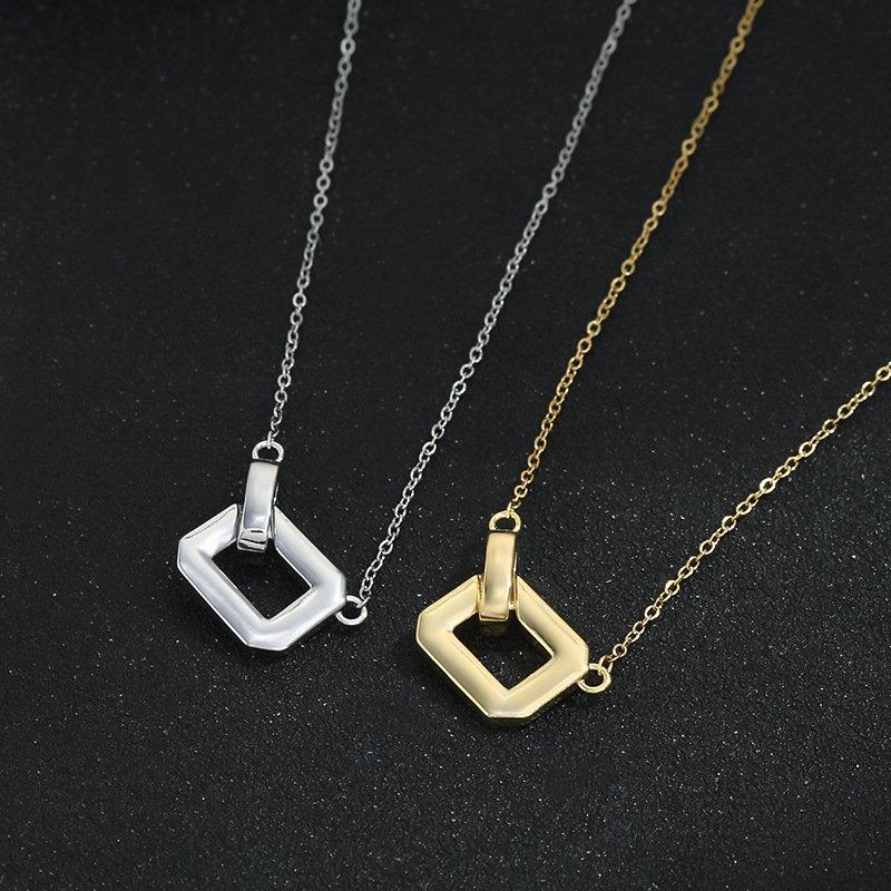 Korean fashion new micro inlaid zircon natural mother of pearl collarbone chain neckchain for women's niche design temperament pendant accessory