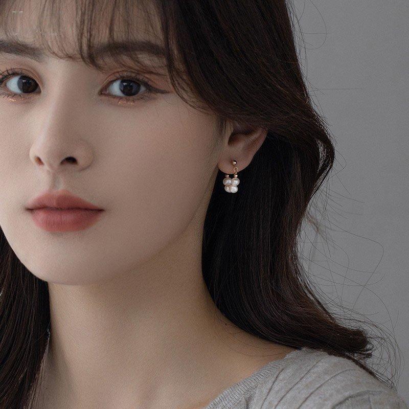 S925 Silver stud post Baroque Freshwater Pearl Earrings for Women, High Grade, Light Luxury Earrings, Natural Handmade Style, Earrings, Trendy