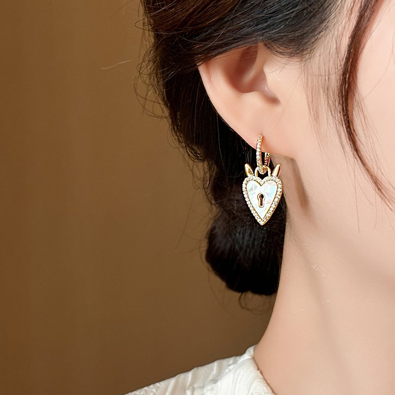Original Open Heart Shell Peach Earrings: 2025 High-End Unique Jewelry for Women