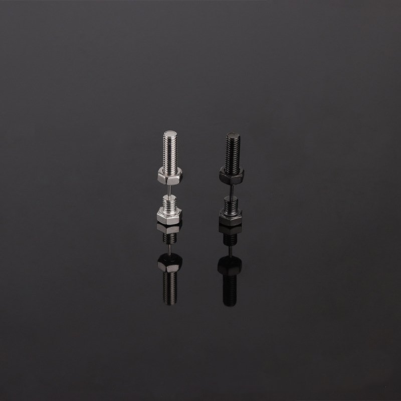 European and American hypoallergenic screws, earrings, human piercing earrings, titanium steel screws, earrings, heavy metal, Halloween exaggeration