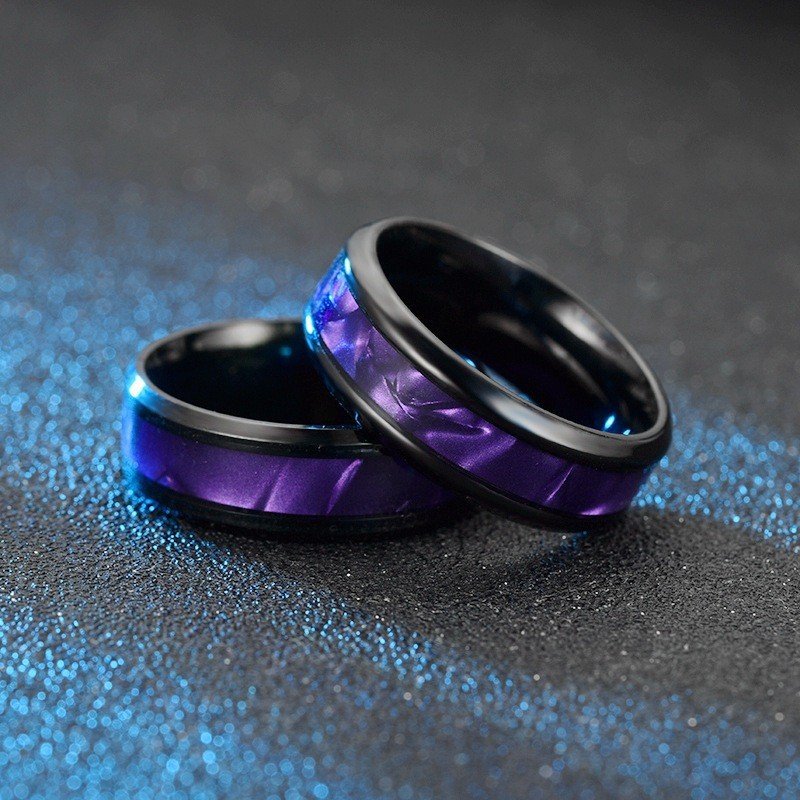 European and American new titanium steel ring men's classic black stainless steel couple ring source first accessories