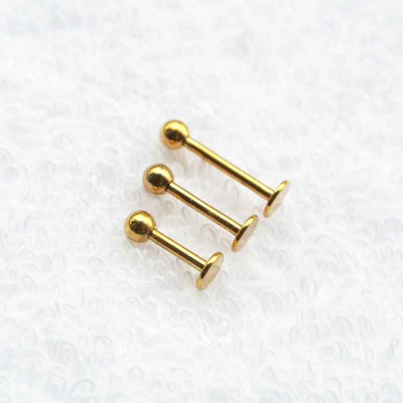 European and American titanium steel flat bottomed T-shaped spherical dumbbell ear bone nail tongue nail lip nail ear nail human puncture jewelry