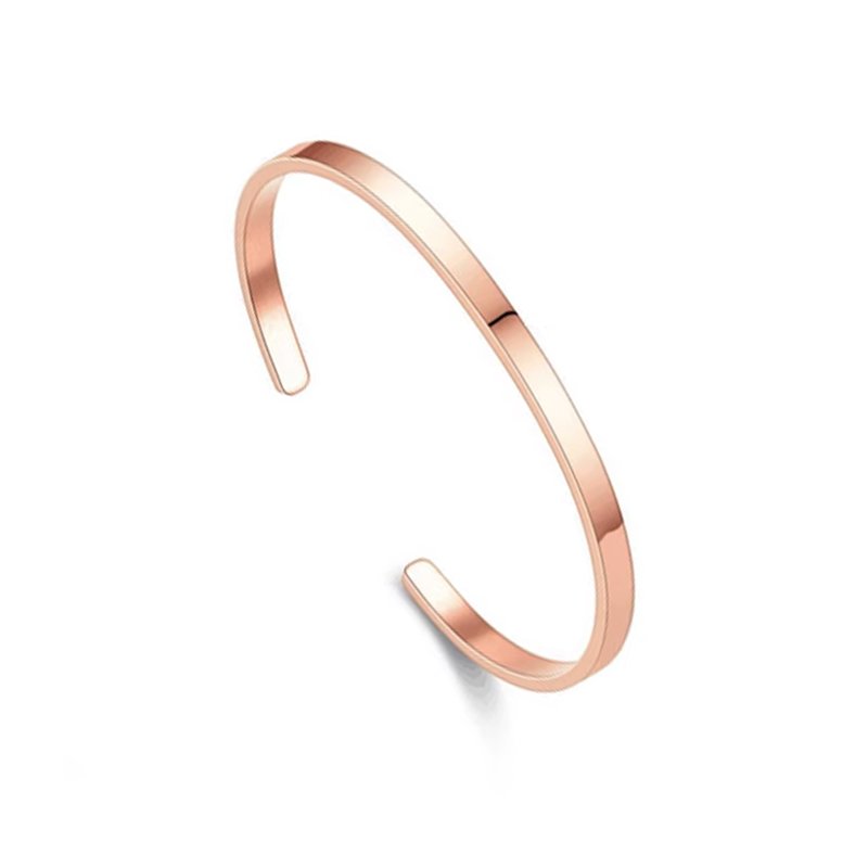 Stainless steel bracelet with C-shaped opening titanium steel bracelet, adjustable bracelet, personalized LOGO engraved bracelet