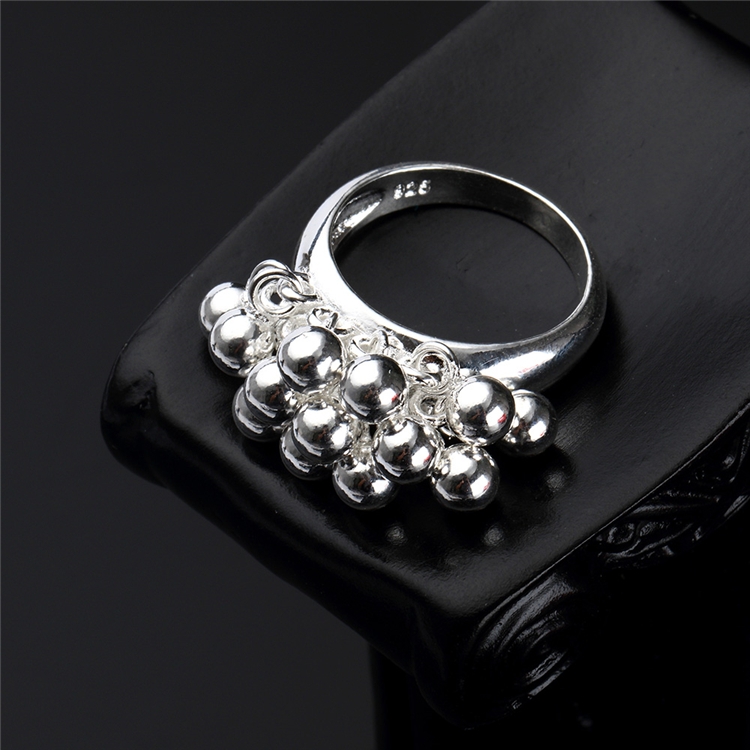 925 Silver Grape Ring for Women - Korean Style Fashion Jewelry, Personalized Gift for Girlfriend's Birthday