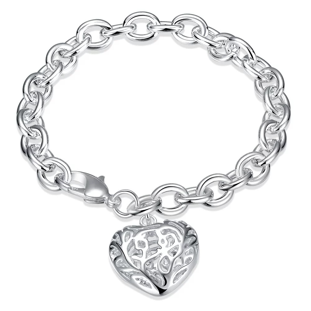 925 silver bracelet, women's pure silver, European and American fashion hang tag, best friend bracelet, Instagram niche design, internet celebrity accessories, jewelry