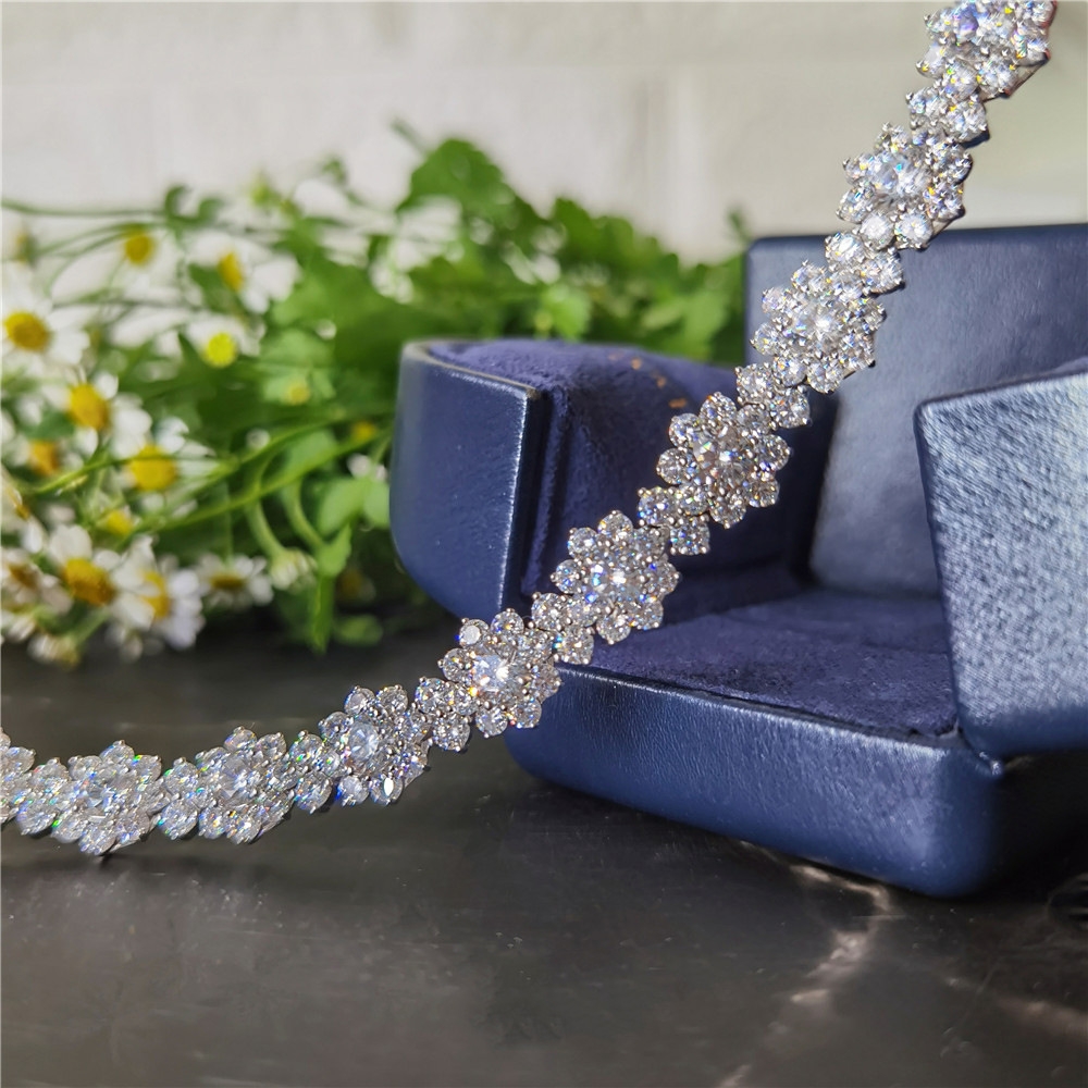925 Silver Plated Sunflower Bracelet for Women, High End, Full of Diamonds, Ins, Niche Design, Trendy Flower, Girlfriend Jewelry